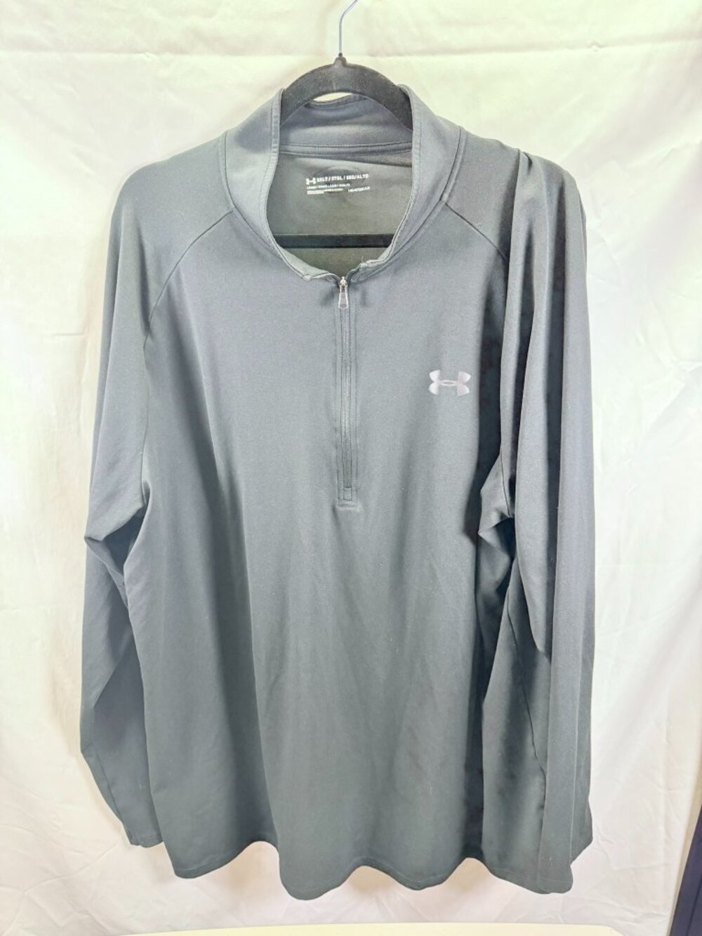 Under Armour Men’s 3XLT Heatgear Black 1/4 Zip Pullover Lightweight Loose
